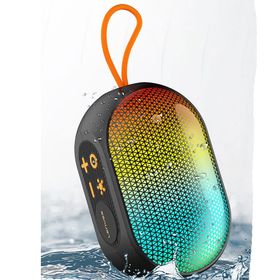 Lenyes S212 RGB Işıklı Askılı Taşınabilir Kablosuz Siyah Bluetooth Hoparlör