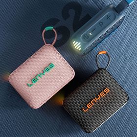 Lenyes S216 Özellikli RGB Işıklı Askılı Mini Siyah Bluetooth Hoparlör