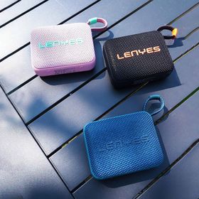 Lenyes S216 Özellikli RGB Işıklı Askılı Mini Siyah Bluetooth Hoparlör