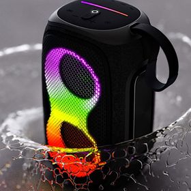 Lenyes S865 Luminous Serisi Çoklu Giriş RGB Işıklı TWS Siyah Bluetooth Hoparlör