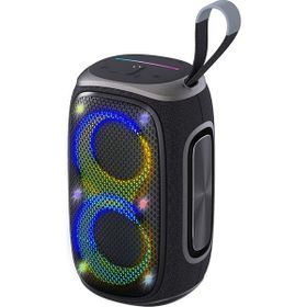 Lenyes S865 V5.3 40w Siyah Luminous Serisi Su Geçirmez Çoklu Giriş Rgb Işıklı Tws Bluetooth Hoparlör