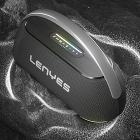 Lenyes S869 RGB Işıklı Çift Mikrofonlu Taşınabilir Siyah Bluetooth Hoparlör
