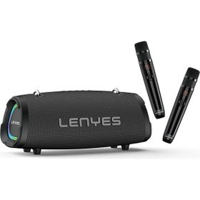 Lenyes S872 V5.3 Siyah Rgb Işıklı Taşınabilir Çift Mikrofonlu Tws Bluetooth Speaker Hoparlör