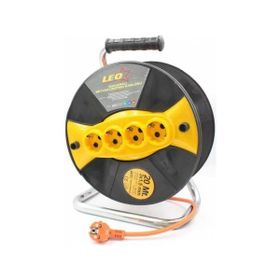 Leo 3x1.5 mm 20 mt Seyyar Makaralı Uzatma Kablosu