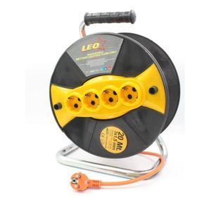 Leo 3x1.5 mm 20 mt Seyyar Makaralı Uzatma Kablosu