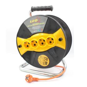Leo 3x1.5 mm 20 mt Seyyar Makaralı Uzatma Kablosu