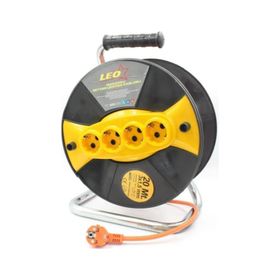 Leo 3x1.5 mm 20 mt Seyyar Makaralı Uzatma Kablosu