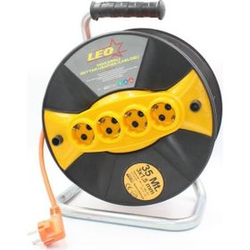 Leo 3x1.5 mm 35 mt Seyyar Makaralı Uzatma Kablosu