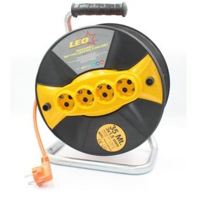 Leo 3x1.5 mm 35 mt Seyyar Makaralı Uzatma Kablosu