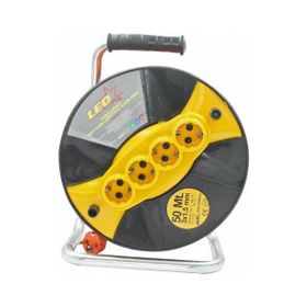 Leo 3x1.5 mm 50 mt Seyyar Makaralı Uzatma Kablosu