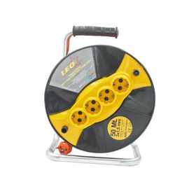 Leo 3x1.5 mm 50 mt Seyyar Makaralı Uzatma Kablosu