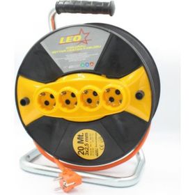 Leo 3x2.5 mm 20 mt Seyyar Makaralı Uzatma Kablosu