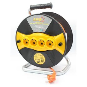 Leo 3x2.5 mm 30 mt Seyyar Makaralı Uzatma Kablosu