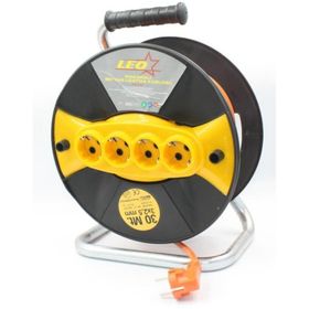 Leo 3x2.5 mm 30 mt Seyyar Makaralı Uzatma Kablosu
