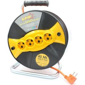 Leo 3x2.5 mm 40 mt Seyyar Makaralı Uzatma Kablosu