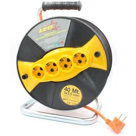 Leo 3x2.5 mm 40 mt Seyyar Makaralı Uzatma Kablosu
