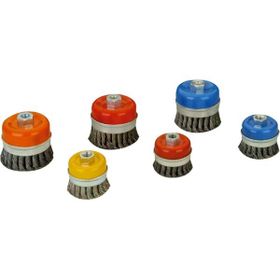 Leo Çelik Kuşaklı 80 mm Burgulu Çanak Tel Fırça