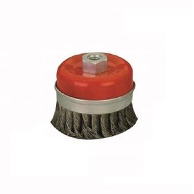 Leo Çelik Kuşaklı 80 mm Burgulu Çanak Tel Fırça