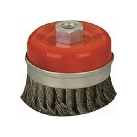 Leo Çelik Kuşaklı 80 mm Burgulu Çanak Tel Fırça