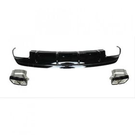 Leon Part Çmk Mercedes W176 12 15 A45 Difüzör Amg Siyah Egzoz Seti