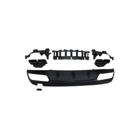 Leon Part Çmk Mercedes W205 C63 Amg Sedan Difüzör Siyah Egzoz Seti