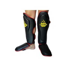 Leon Solid Siyah Muay Thai ve Kick Boks Ayak ve Kaval Koruyucu
