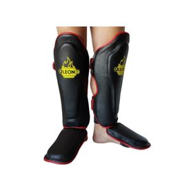 Leon Solid Siyah Muay Thai ve Kick Boks Ayak ve Kaval Koruyucu