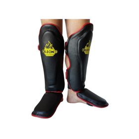 Leon Solid Siyah Muay Thai ve Kick Boks Ayak ve Kaval Koruyucu