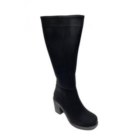 Leona 2503-21 Deri Trend Fashion Siyah Kadın Çizme