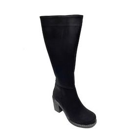 Leona 2503-21 Deri Trend Fashion Siyah Kadın Çizme