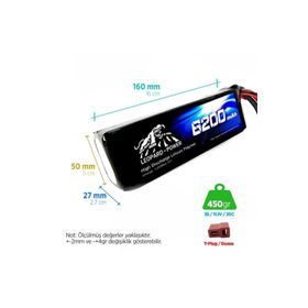 Leopard Power 6200 mAh 11.1V 3S 30C Lityum Polimer Lipo Batarya