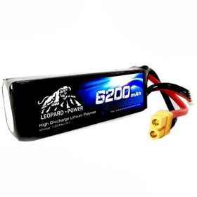 Leopard Power 6200 mAh 22.2V 6S 40C T Plug Lipo Batarya