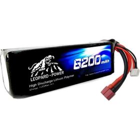 Leopard Power 6200 mAh 7.4V 2S 40C Lityum Polimer Lipo Batarya