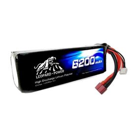 Leopard Power 6200 mAh 7.4V 2S 40C Lityum Polimer Lipo Batarya