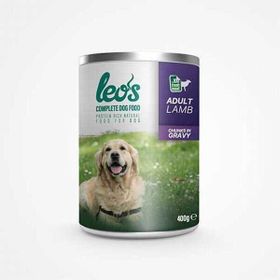Leo's 24 Adet 400 gr Kuzu Parça Etli Soslu Yetişkin Köpek Konservesi