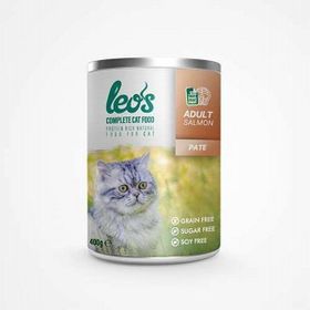 Leo's 24x400 gr Somon Balıklı Ezme Kedi Konservesi