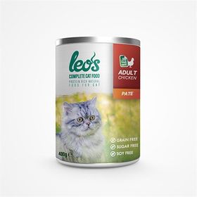 Leo's 24x400 gr Tavuk Etli Ezme Kedi Konservesi