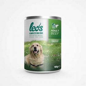Leo's 6x400 gr Sığır Parça Etli Soslu Köpek Konservesi