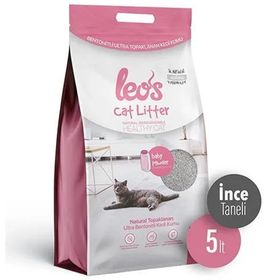 Leo's Cat Litter 2x5 lt Bebek Pudrası Kokulu İnce Bentonit Kedi Kumu