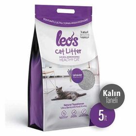 Leos Cat Litter Lavanta Kokulu Kalın Taneli 5 lt Kedi Kumu
