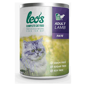 Leo's Kuzu Etli Pate Konserve Yetişkin 12x400 gr Kedi Maması
