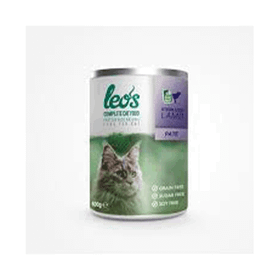 Leo's Kuzu Etli Pate Konserve Yetişkin 24x400 gr Kedi Maması