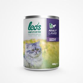 Leo's Kuzu Parça Etli Soslu Konserve Yetişkin 400 gr Kedi Maması