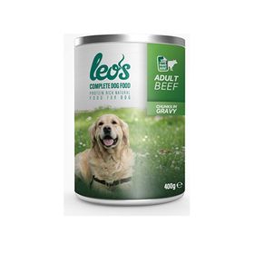 Leo's Sığır Parça Etli Soslu 24x400 gr Yetişkin Köpek Konservesi