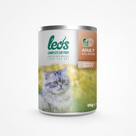 Leo's Somon Parça Etli Soslu 24x400 gr Yetişkin Konserve Kedi Maması