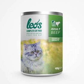Leo's Ton Balıklı Parça Etli Soslu 12x400 gr Yetişkin Kedi Konservesi