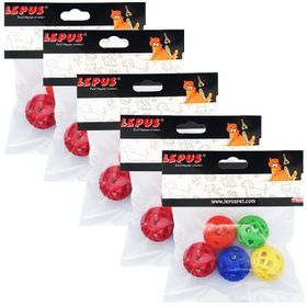 Lepus Üçgen Desen 5'li Paket 5 Adet Zilli Kedi Topu
