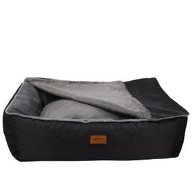 Lepus Winter Bed Siyah Medium Battaniyeli Kedi ve Köpek Yatağı