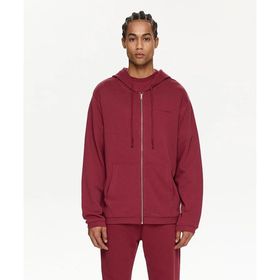 Les Benjamins LB24FWESSMUZH-301-001 Essentials Zip Hoodie 301 Bordo Erkek Sweatshirt