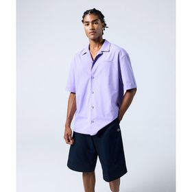 Les Benjamins LB24SSESSMUSH-303-001 Essentials Short Sleeve Shirt 303 Mor Erkek T-Shirt